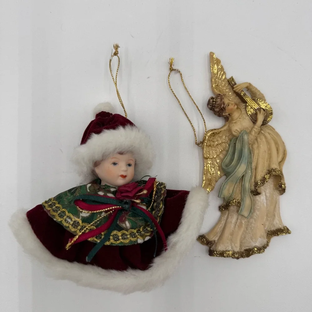 Vintage Christmas Ornaments Holiday Mixed Lot of 9 w/ Hallmark & Noma Tree Decor